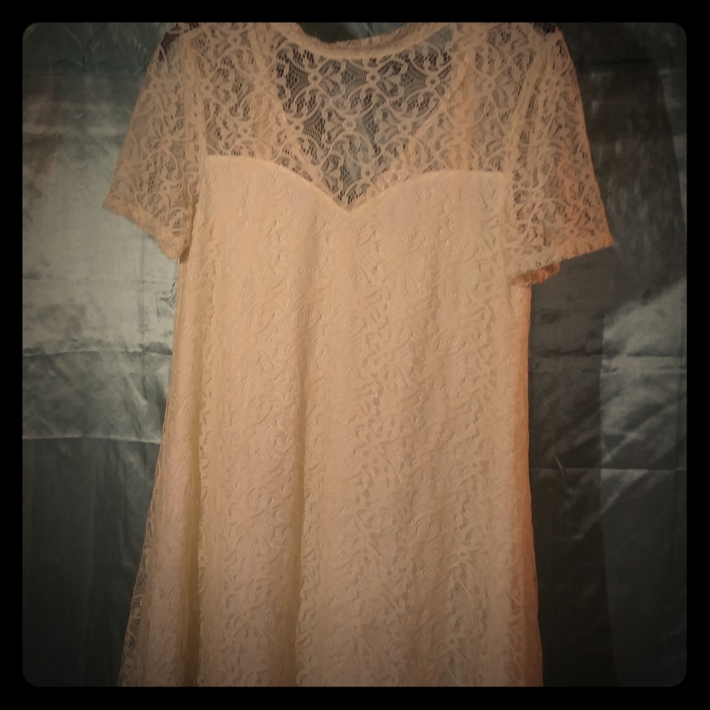 Antique white lace dress